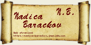 Nadica Baračkov vizit kartica